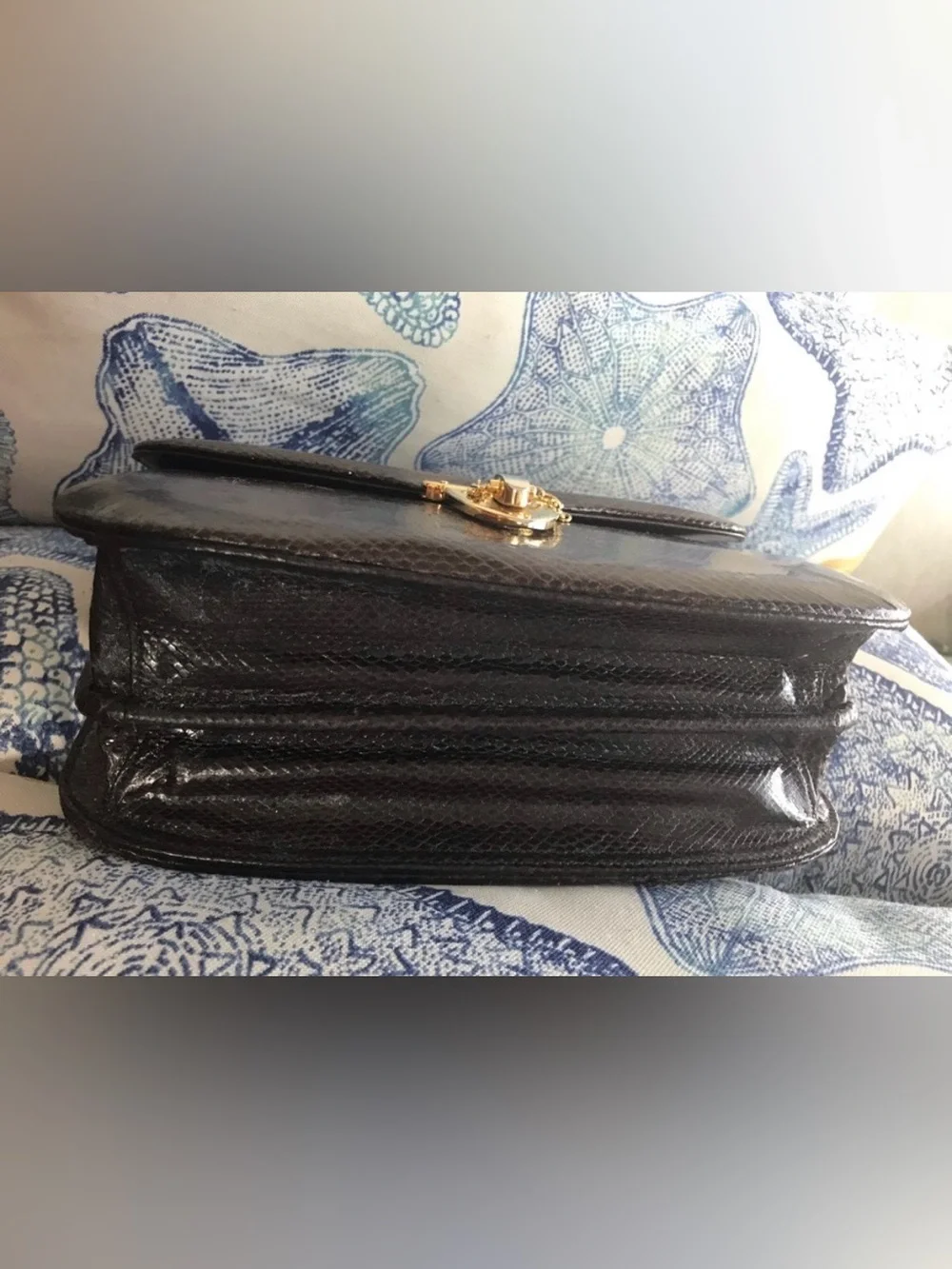 Fineness de Model brown Leather Top-Handle Bag with Gold Hardware